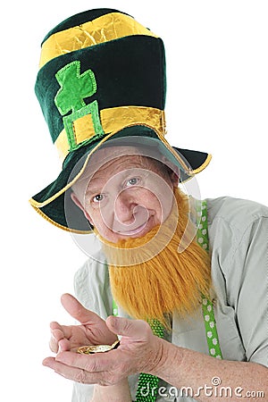 Happy Irish Musician With Child And Fiddle Stock Photo - Image: 43595273 - irish-old-happy-irish-gold-closeup-image-bearded-man-tall-hat-his-hands-full-white-background-51161792
