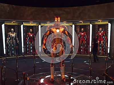 Iron Man 3 Suits of Armor Exhibit in Disneyland