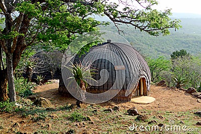 Isangoma house in Shakaland Zulu Village in Kwazulu Natal province, South Africa