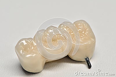 Isolated porcelain dental crown