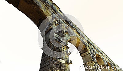 Isolated roman aqueduct