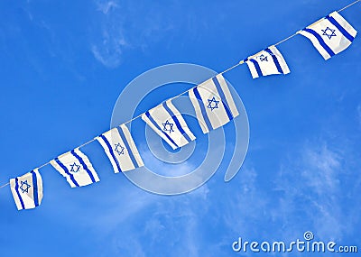 Israel Flag chain on Independence Day