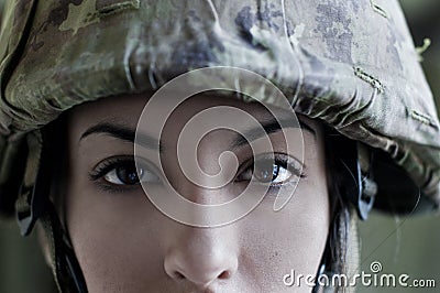 Italian female soldier portrait