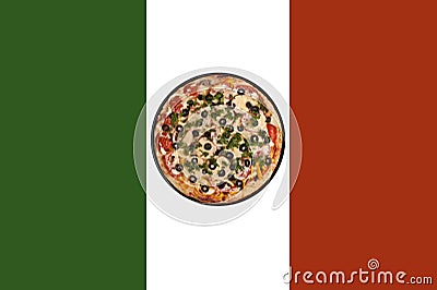 Italian flag pizza