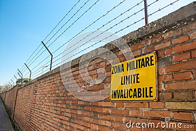 Italian military area wall