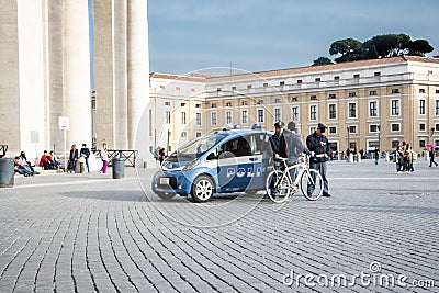 Italian police in san pietro s square