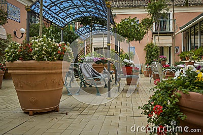 Italian terrace garden