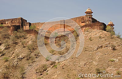 Jaigarh Fort from Amber palace, Jaipur, India.