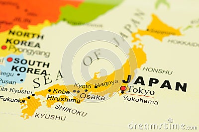 Japan on map