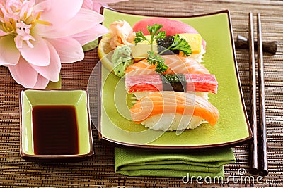 Japan traditional food sushi