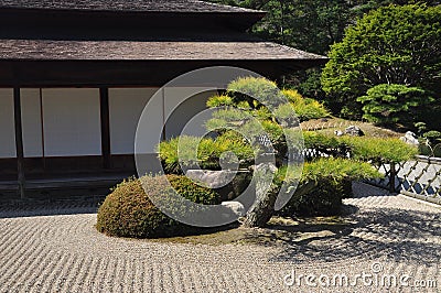 Japan zen temple garden