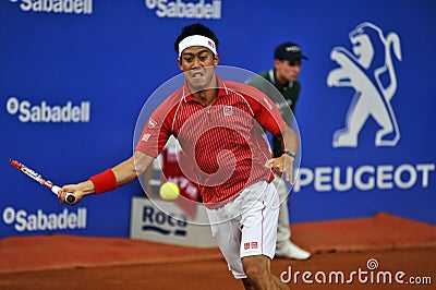 The Japanese Kei Nishikori in Barcelona to the 62 edition of the Conde de Godo Trophy tennis tournament