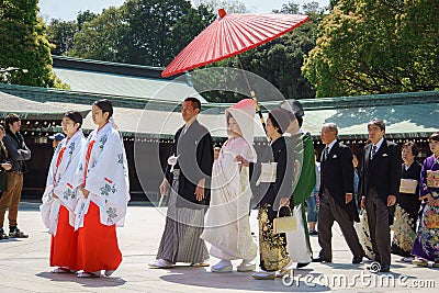 Japanese shinto wedding ceremony