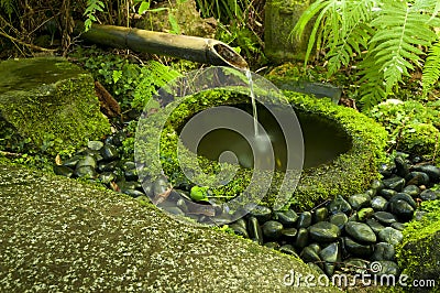 Japanese water bamboo fountain