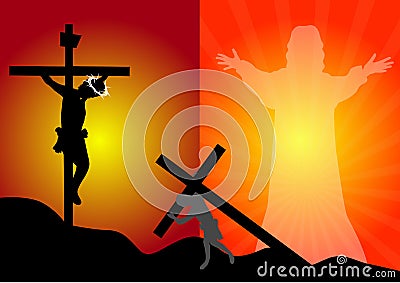 Jesus Christ crucifixion and resurrection
