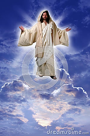 Jesus on a Cloud Stock Images