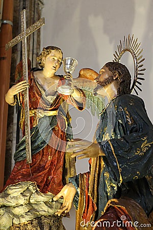 Jesus praying in the Garden of Gethsemane