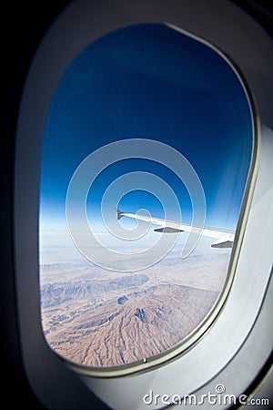 Jet plane window