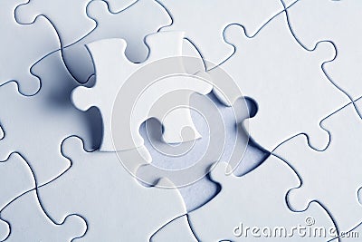 Jigsaw puzzle with the missing
