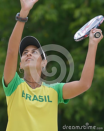Joana Cortez on the Beach Tennis World Team Championship