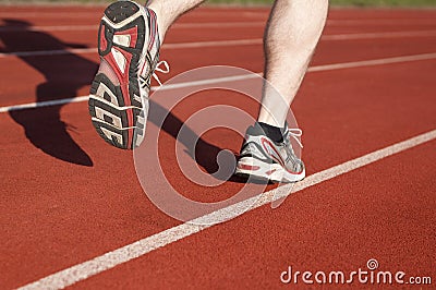 Jogger on running track