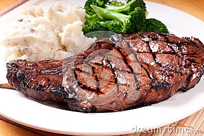 Juicy bbq rib steak