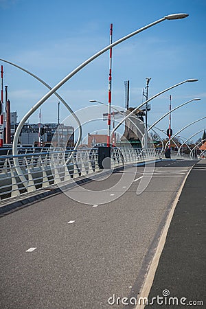 Juliana Bridge spanning between the Holland villages of Zaanse-Schans and Old Zaandijk