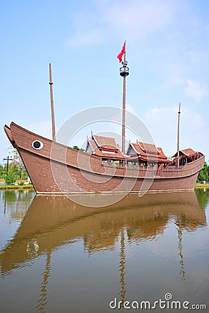 junk boat siam thailand ancient