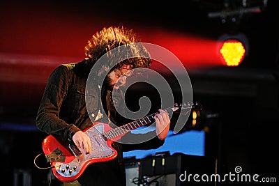 Justin Young, singer of The Vaccines band, performs at Heineken Primavera Sound 2013 Festival