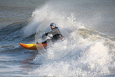 Kayak Sea Wave Surfing