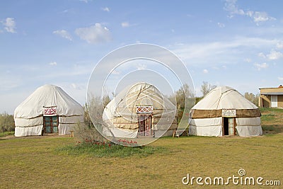 Kazakh yurt in the Kyzylkum desert