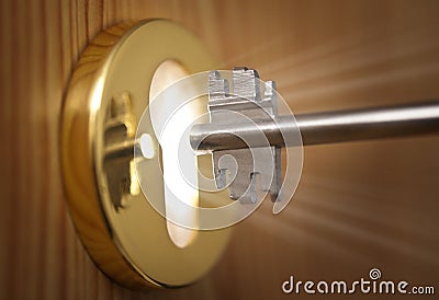 Key and keyhole with light