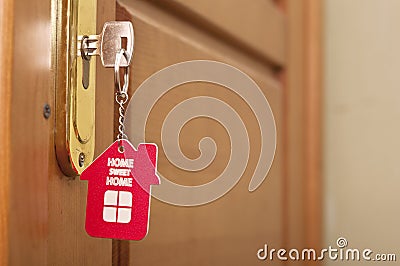Key with label home
