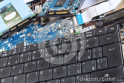 Keyboard and drives HDD with SSD