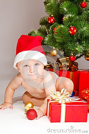 Kid in Christmas hat