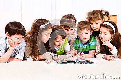 Kids with book