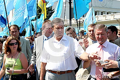 KIEV - JULY 14: The President of Ukraine Viktor Yanukovych durin