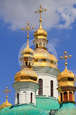 Kiev Pechersk monastery and its golden domes