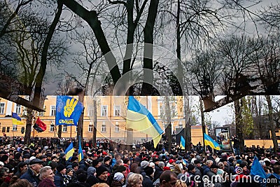 KIEV, UKRAINE - DECEMBER 1: Pro-Europe protest in Kiev