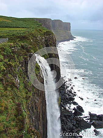 Kilt rock waterfall