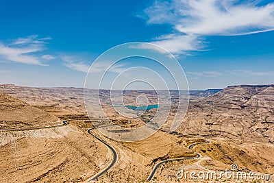 Kings way desert road dead sea jordan