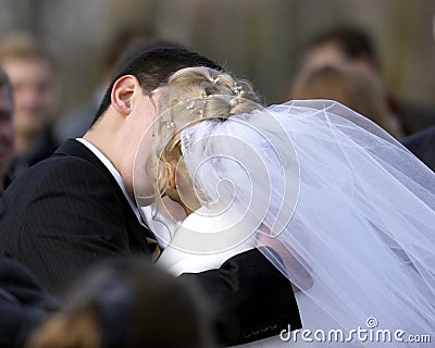 Kiss on wedding