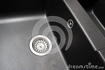 Kitchen sink with the mixer tap