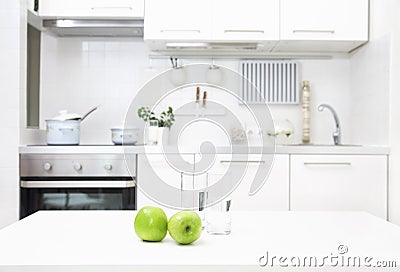 Kitchen in white colors