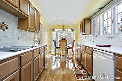 Kitchen with wood cabinetry