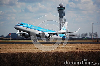 KLM Embraer plane takes off