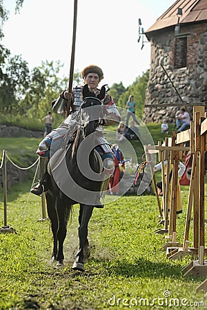 Knight on horse tournament