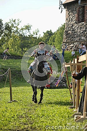 Knight on horse tournament