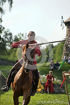 Knight on horse tournament