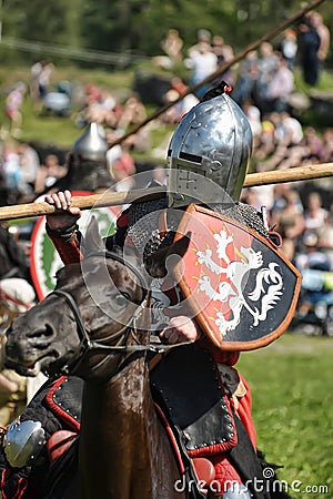 Knight on horse tournament